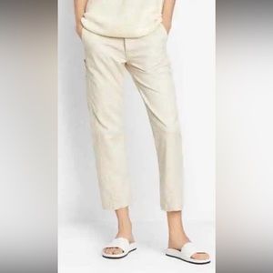 VINCE - Cream Twill Carpenter Cropped Utility Pant Size 27 Worn Once!